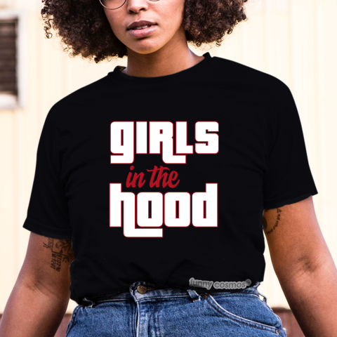 Jordan 1 Bloodline Matching Sneaker Tshirt For Woman For Girl Girls in the Hood Black Jordan Shirt