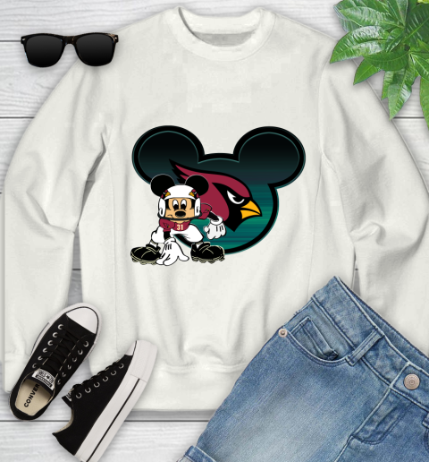 NFL Arizona Cardinals Mickey Mouse Disney Football T Shirt Youth Sweatshirt