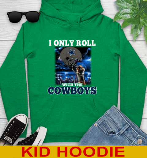 Dallas Cowboys NFL Football I Only Roll With My Team Sports Youth Hoodie 8