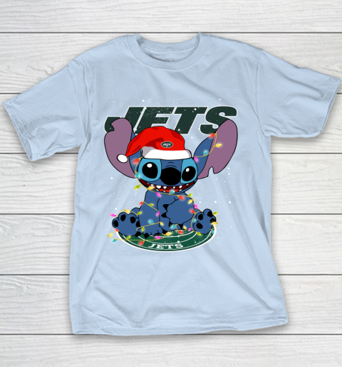 New York Jets NFL Football noel stitch Christmas Youth T-Shirt 4