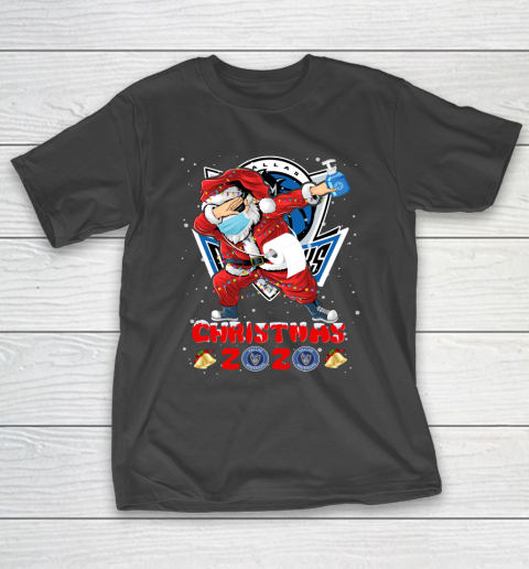 Dallas Mavericks Funny Santa Claus Dabbing Christmas 2020 NBA T-Shirt