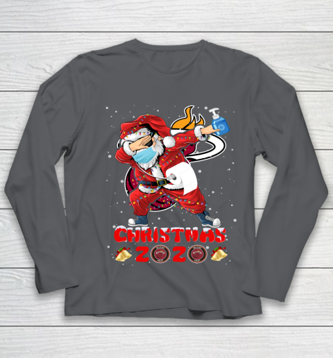 Miami Heat Funny Santa Claus Dabbing Christmas 2020 NBA Youth Long Sleeve 6