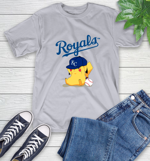 MLB Pikachu Baseball Sports Kansas City Royals T-Shirt 6