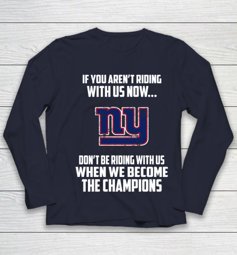NFL New York Giants Football We Become The Champions Youth Long Sleeve 2