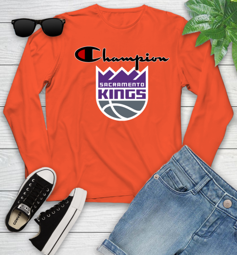NBA Basketball Sacramento Kings Champion Shirt Youth Long Sleeve - Image 3