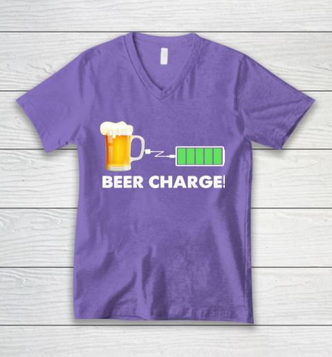 Beer Lover Funny Shirt Beer Charge V-Neck T-Shirt 8