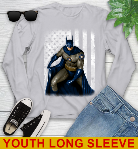 Houston Astros MLB Baseball Batman DC American Flag Shirt Youth Long Sleeve 5