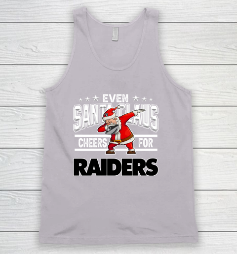 Oakland Raiders Even Santa Claus Cheers For Christmas NFL Tank Top 3