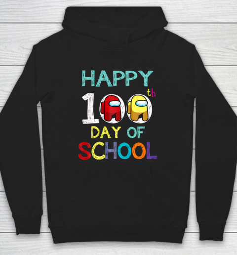 Happy 100 Days Of School A mong With Us For Kids Game Lover Hoodie
