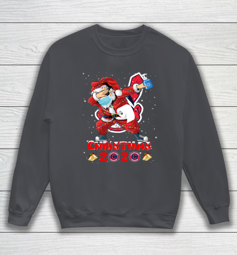 Cleveland Indians Funny Santa Claus Dabbing Christmas 2020 MLB Sweatshirt 4