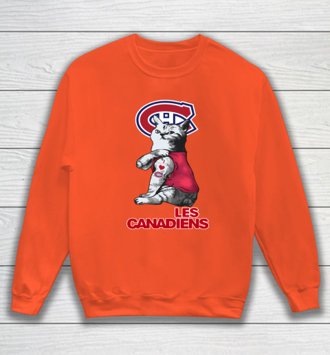 NHL My Cat Loves Montreal Canadiens Hockey Sweatshirt 3