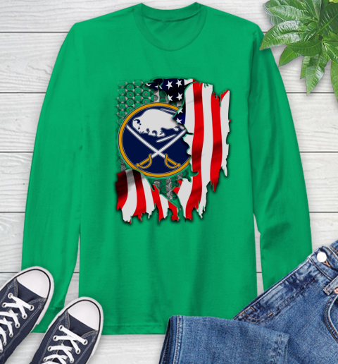 Buffalo Sabres NHL Hockey American Flag Long Sleeve T-Shirt 8