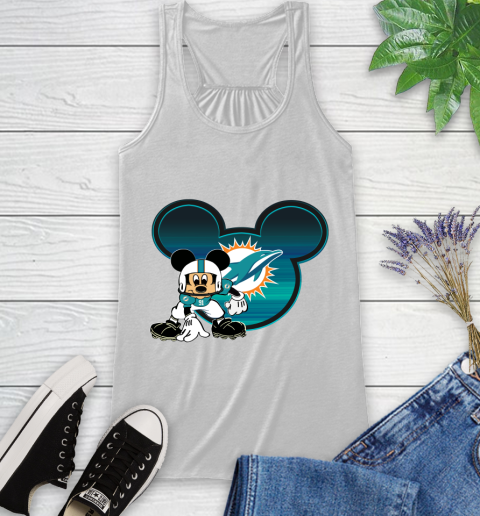 NFL Miami Dolphins Mickey Mouse Disney Football T Shirt Racerback Tank