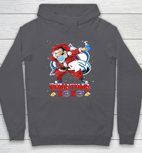 Colorado Avalanche Funny Santa Claus Dabbing Christmas 2020 NHL Hoodie 4