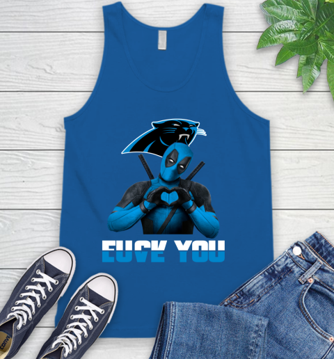 NHL Carolina Panthers Deadpool Love You Fuck You Football Sports Tank Top 4