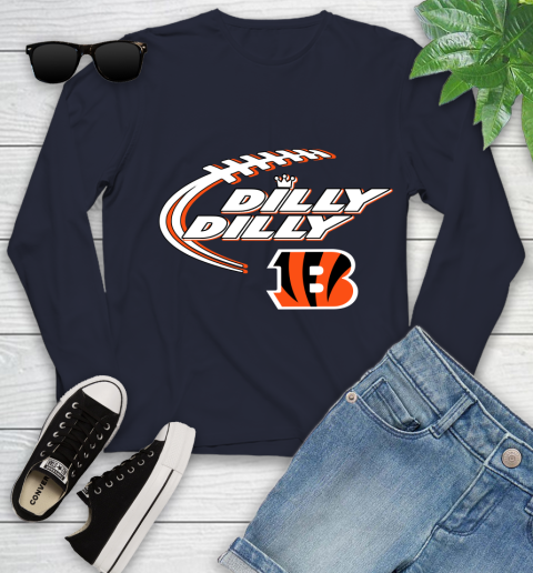 NFL Cincinnati Bengals Dilly Dilly Football Sports Youth Long Sleeve 3