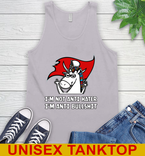 Tampa Bay Buccaneers NFL Football Unicorn I'm Not Anti Hater I'm Anti Bullshit Tank Top 4