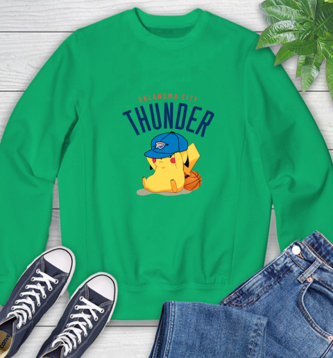 NBA Pikachu Basketball Sports Oklahoma City Thunder Sweatshirt 6