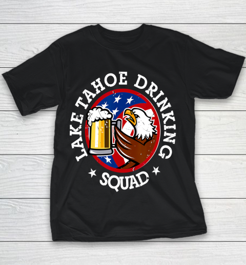 Lake Tahoe Drinking Squad July 4th Party Costume Beer Lovers Youth T-Shirt