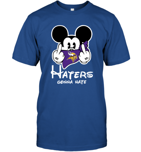 NFL Minnesota Vikings Haters Gonna Hate Mickey Mouse Disney Football T Shirt 2J3r4TGIJrI classic t shirt 2 95 151514 front royal