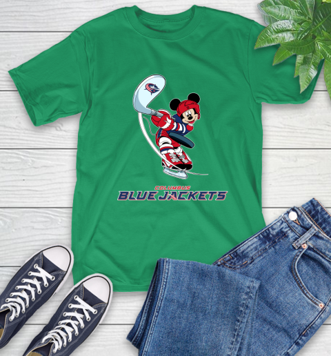 NHL Hockey Columbus Blue Jackets Cheerful Mickey Mouse Shirt T-Shirt 8
