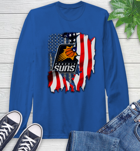 Phoenix Suns NBA Basketball American Flag Long Sleeve T-Shirt 10