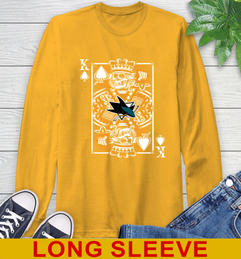 San Jose Sharks NHL Hockey The King Of Spades Death Cards Shirt Long Sleeve T-Shirt 2