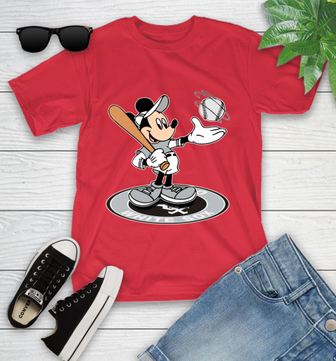 MLB Baseball Chicago White Sox Cheerful Mickey Disney Shirt Youth T-Shirt 10
