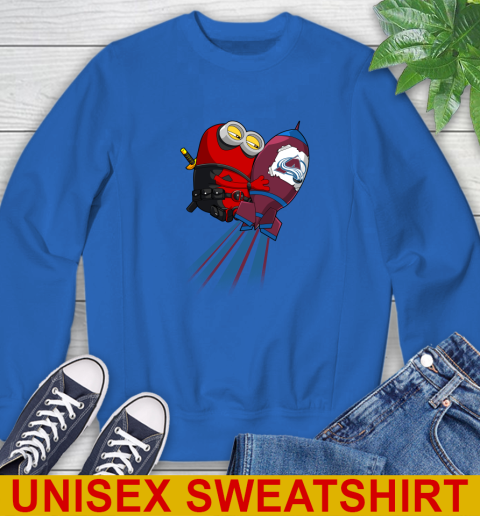NHL Hockey Colorado Avalanche Deadpool Minion Marvel Shirt Sweatshirt 11