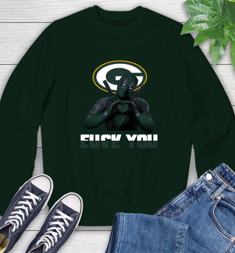 NHL Green Bay Packers Deadpool Love You Fuck You Football Sports Sweatshirt 12