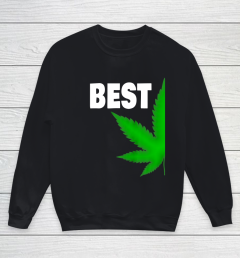 Best Buds Couples Matching BFF Marijuana Leaf Weed Best Youth Sweatshirt