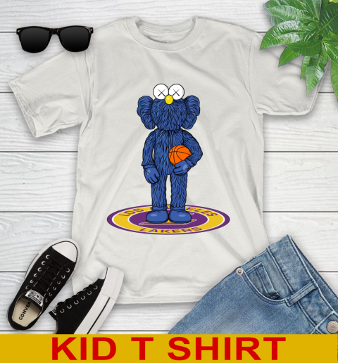 NBA Basketball Los Angeles Lakers Kaws Bff Blue Figure Shirt Youth T-Shirt 13 NBA Basketball Los Angeles Lakers Kaws Bff Blue Figure Shirt Youth T-Shirt - Image 13