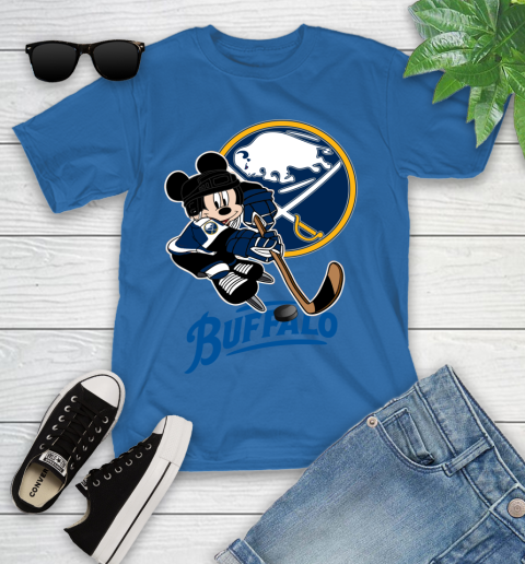 NHL Buffalo Sabres Mickey Mouse Disney Hockey T Shirt Youth T-Shirt 9
