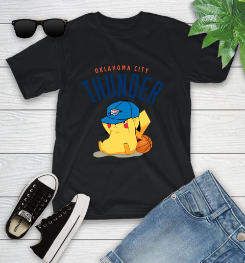 NBA Pikachu Basketball Sports Oklahoma City Thunder Youth T-Shirt 2