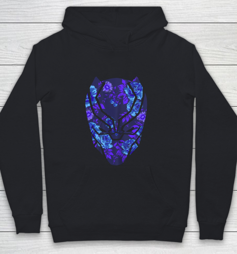 Marvel Avengers Black Panther Floral Mask Youth Hoodie
