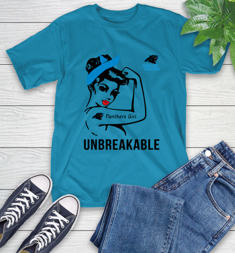 NFL Carolina Panthers Girl Unbreakable Football Sports T-Shirt 7