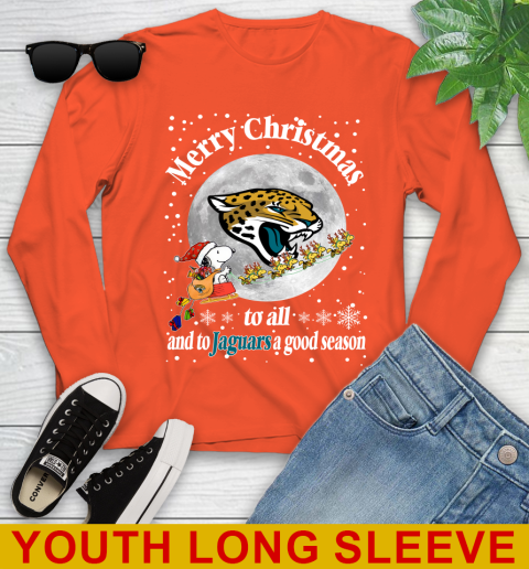 Jacksonville Jaguars Merry Christmas To All And To Jaguars A Good Season NFL Football Sports Youth Long Sleeve 3