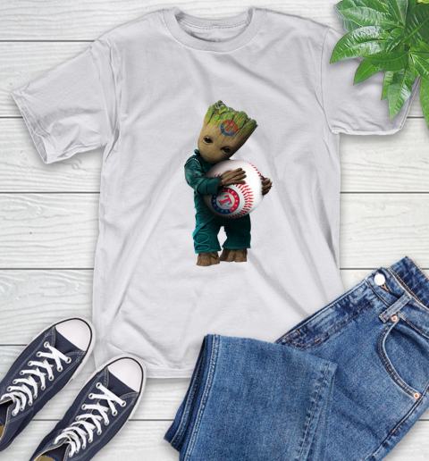 MLB Groot Guardians Of The Galaxy Baseball Sports Texas Rangers T-Shirt 12