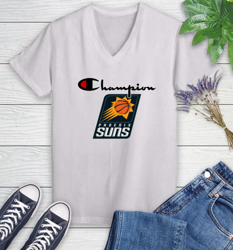 NBA Basketball Phoenix Suns Champion Shirt Women's V-Neck T-Shirt