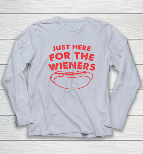 Just Here For The Wieners Funny 4th Of July Long Sleeve T-Shirt 4