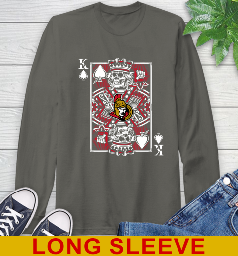 Ottawa Senators NHL Hockey The King Of Spades Death Cards Shirt Long Sleeve T-Shirt 10