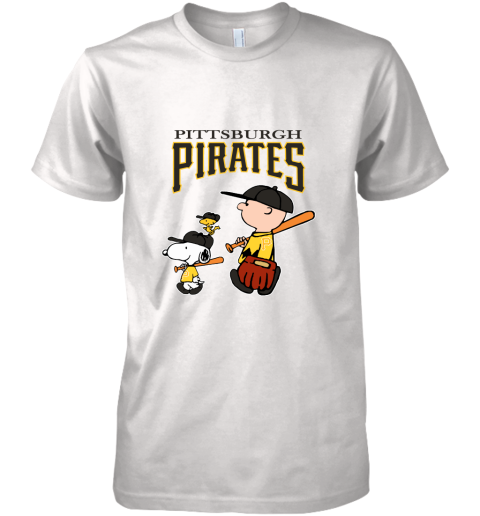 Pittsburgh Steelers Let's Play Baseball Together Snoopy MLB Premium Men's T-Shirt
