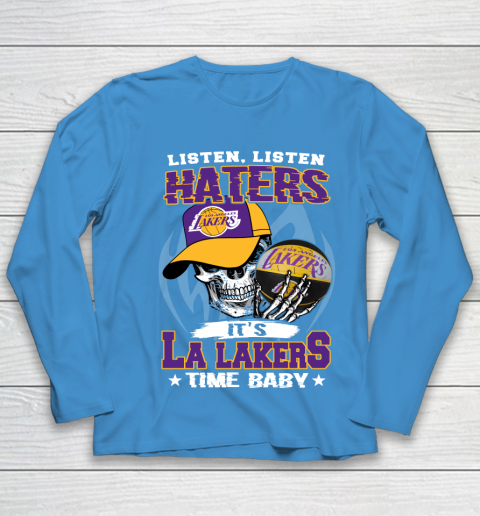 Listen Haters It is LAKERS Time Baby NBA Youth Long Sleeve 5