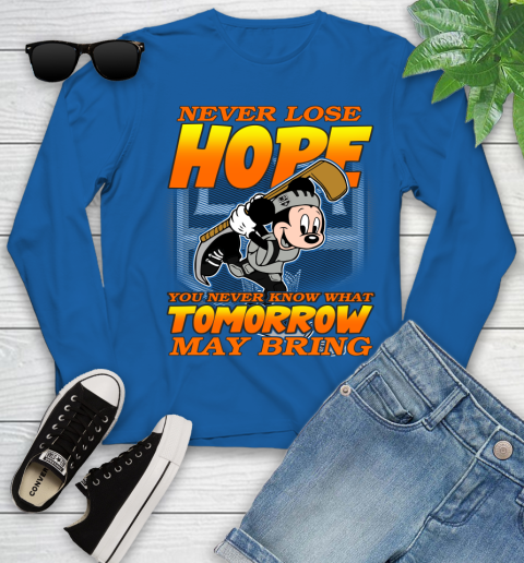Los Angeles Kings NHL Hockey ootball Mickey Disney Never Lose Hope (1) Youth Long Sleeve 10