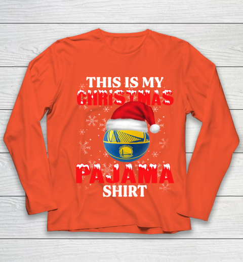 Golden State Warriors This Is My Christmas Pajama Shirt NBA Youth Long Sleeve 3