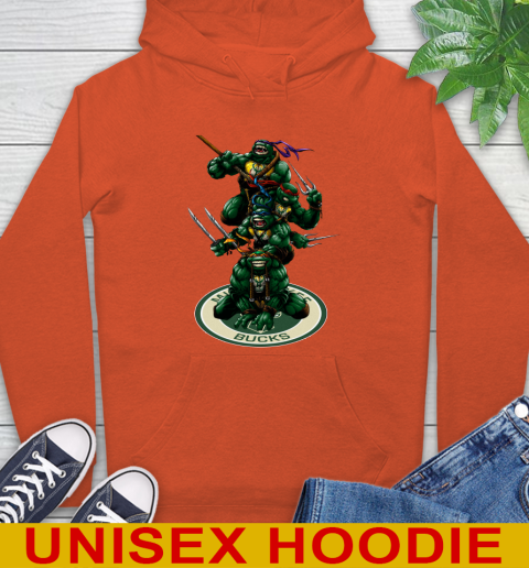 NBA Basketball Milwaukee Bucks Teenage Mutant Ninja Turtles Shirt Hoodie 5