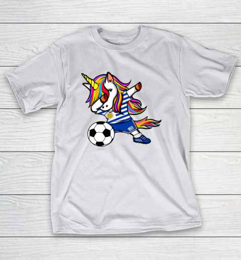 Dabbing Unicorn Uruguay Football Uruguayan Flag Soccer T-Shirt 12