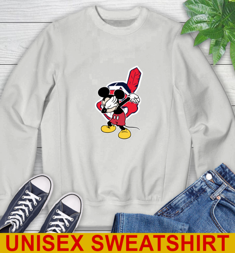 Cleveland Indians MLB Baseball Dabbing Mickey Disney Sports Sweatshirt 5