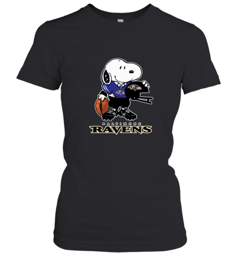 Snoopy A Strong And Proud Baltimore Ravens Player NFL Women's T-Shirt