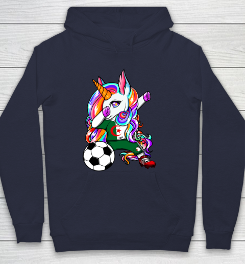 Dabbing Unicorn Algeria Soccer Fans Jersey Algerian Football Hoodie 4